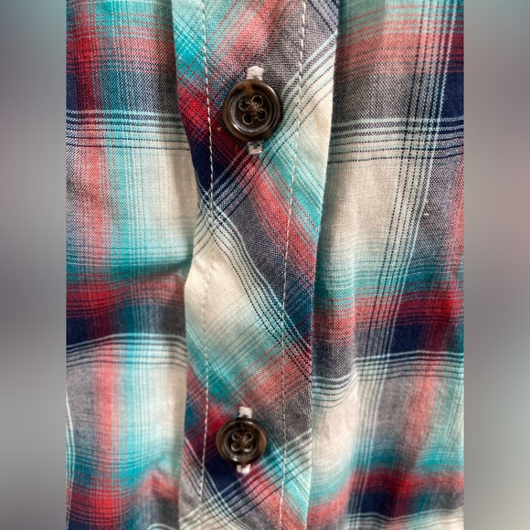 NWT GAP Plaid, long-sleeve, 100% lightweight cotton! button-down shirt - Picture 10 of 17